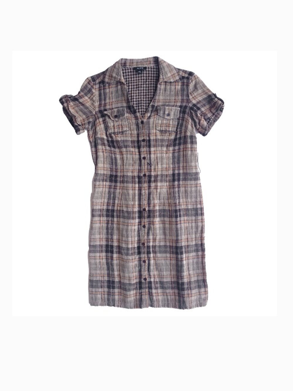 ALYX | Shirt Dress | Plaid Cotton Button Up